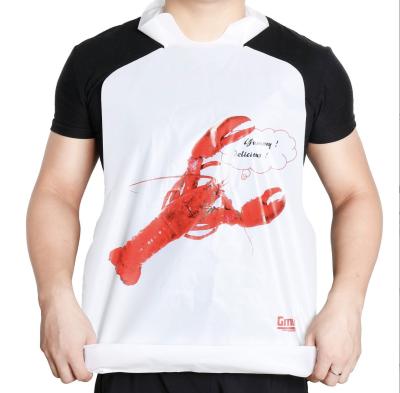 Wholesale Custom Printed Crab Lobster Seafood Cajun Boil Bib Adult Disposable Bib For Restaurant