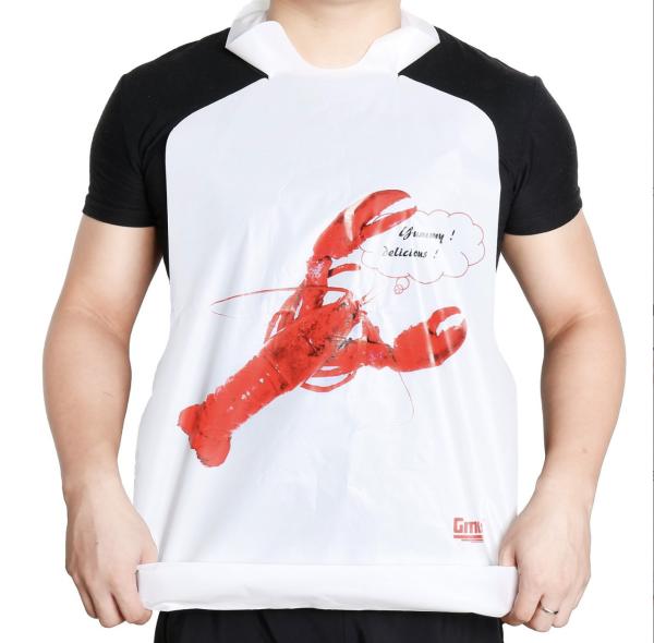 Waterproof Custom Disposable Adult Bib Non Woven Apron For Seafood Crab