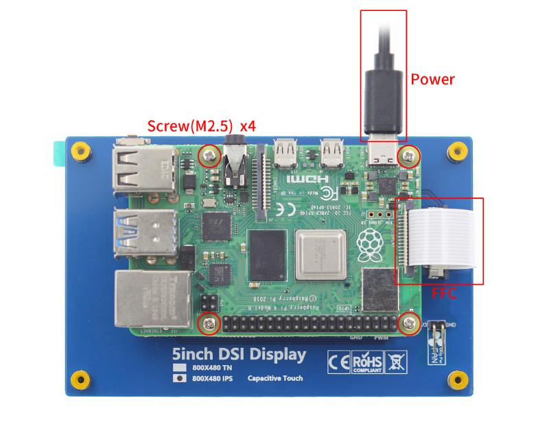 IPS TFT Screen Raspberry Pi 5inch HDMI LCD Display 800x480 Capacitive Touch Screen