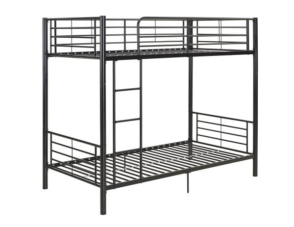Hotel Twin Over Twin Iron Bunk Beds 0.6-1.5mm Thick Steel Pipe Easy Clean