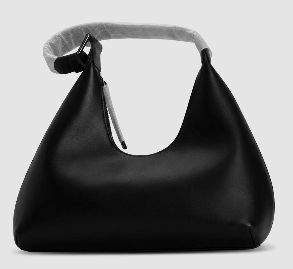 Black Crescent Underarm Hobo Shoulder Bag with Buckle Strap – Bulk Supplier & Manufacturer