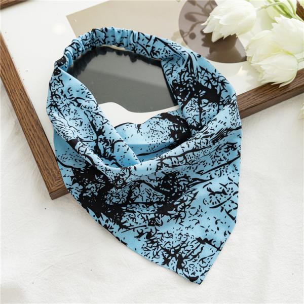 Floral elastic hair band for girl kerchief Headwear cross border bow hair accessories scarf hair corset