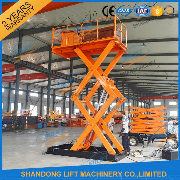 1T 5.5M Hydraulic Heavy Duty Scissor Lift Electric Home Scissor Lift Platform With CE
