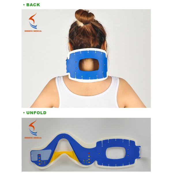 Emergency cervical collar free size blue yellow color rigid collar brace China manufacturer