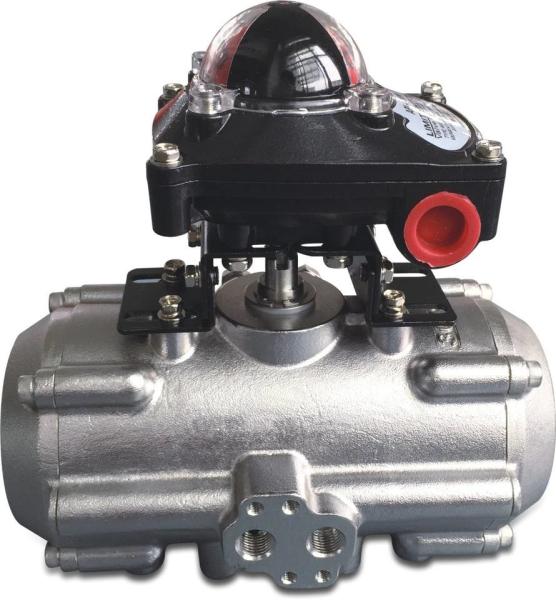 Double Acting Spring Return Pneumatic Rotary Actuator 90 Degree Rack Pinion ISO9001 Certified