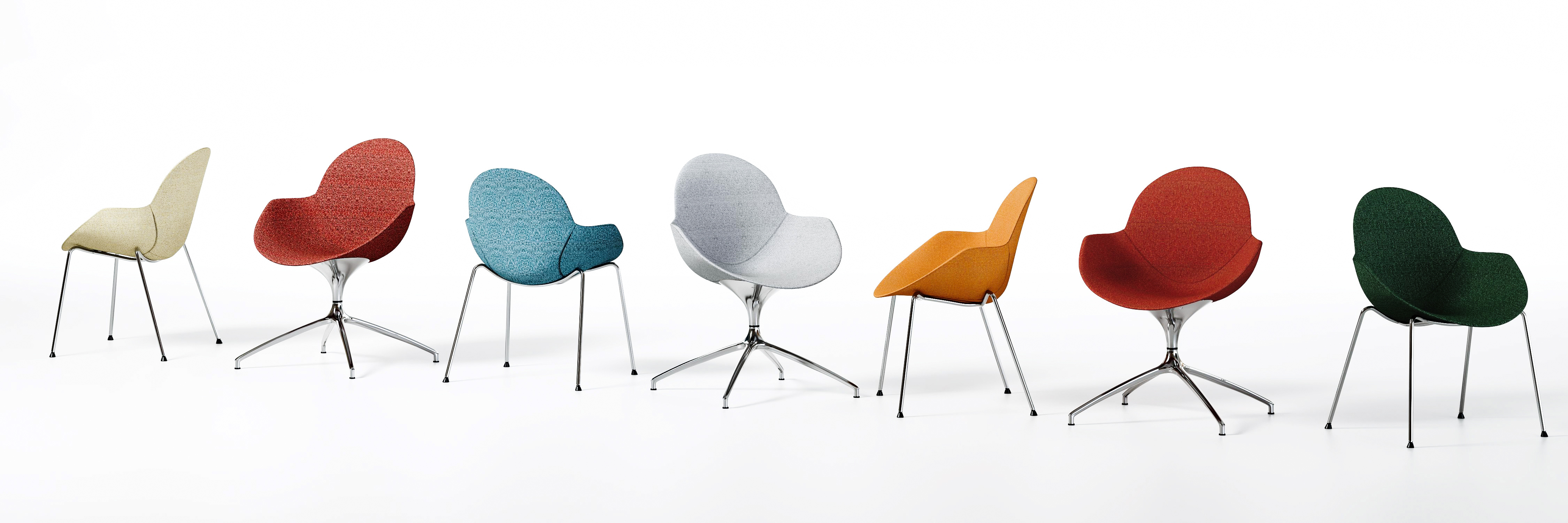 ISO45001 Shell Lounge Chair Ergonomic Design And Fabric Upholstery