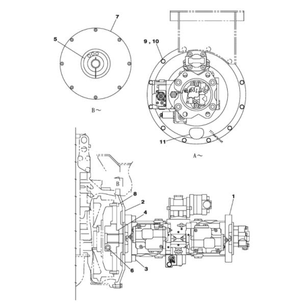 Насос Связ-пояса 330LX SH330-3A SH330-1 насоса поршеня CX330 KSJ2851 K5V140DTP1G9R K5V140DTP гидравлический CX350 главный