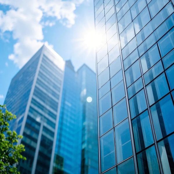 Low E Coated 6mm Reflective Glass Explosion Proof Curtain Wall Glass
