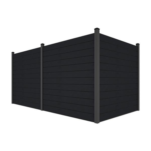 Blue Grey Fence Recycled Composite Wood Planks No Maintenance ISO9001