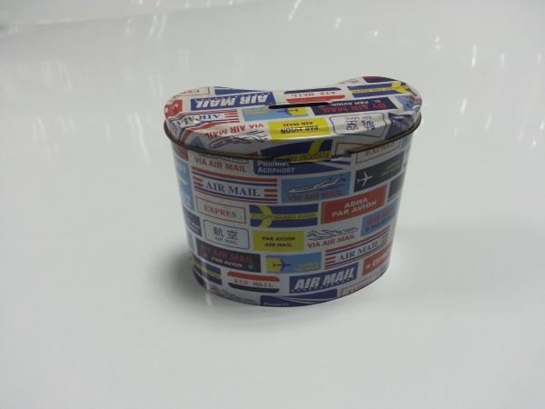 Colorful Metal Tin Plate Coin / Money Tin Boxes With Cover / Lid
