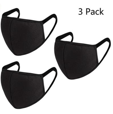 Thick Washable Cotton Face Masks Black Anti Dust Cotton Mouth Face Mask