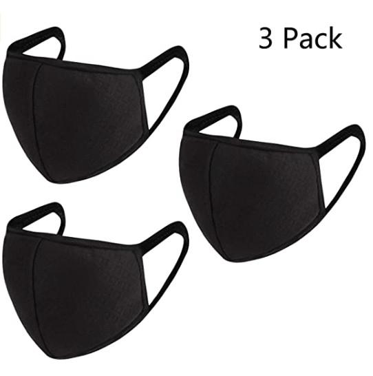 Thick Washable Cotton Face Masks Black Anti Dust Cotton Mouth Face Mask