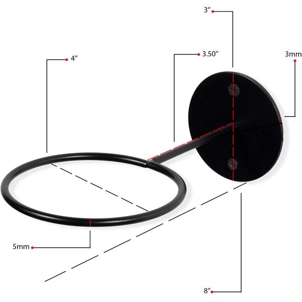 Круглый настенный плантатор Металлический висячий корзинный брекет с цветочным горшком толщиной 5 мм