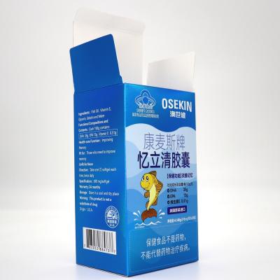 Embalagem de produtos de saúde em papel branco por encomenda