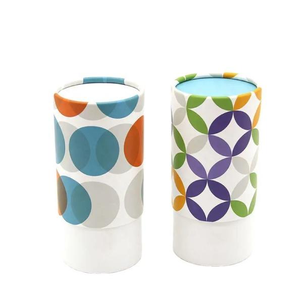 Cute Fancy Art Paper Cans Packaging Corrugated Cylinder Paper Tube Packaging Box