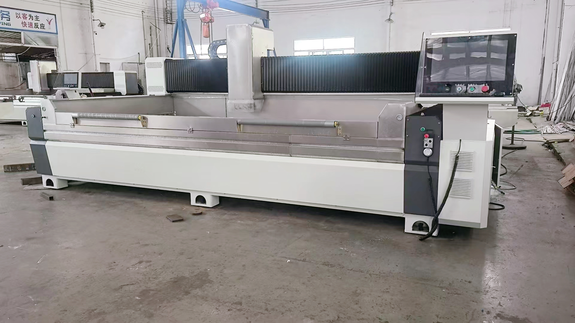 Multi Purpose CNC Glass Processing Center 25KW For Cutting / Drilling / Grinding / Polishing Glass