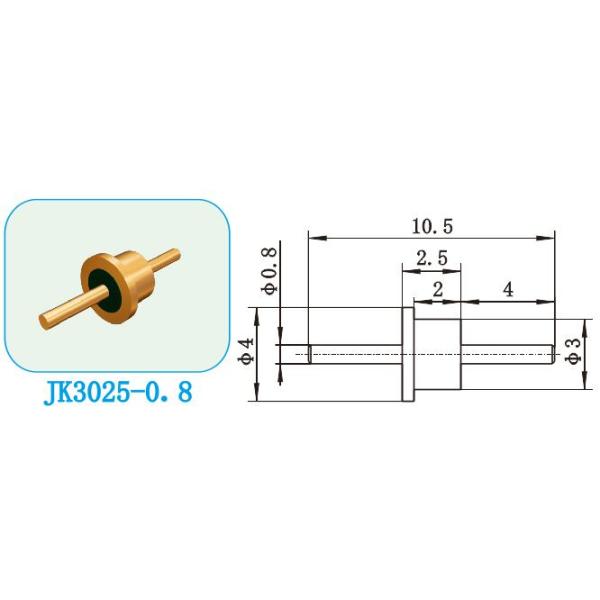 Seul verre taillé droit de Pin pour metal des connecteurs d'alliage de Kovar de joint