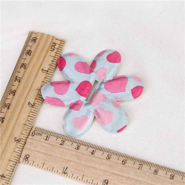 Printed Satin Applique Crafts Sew On Cloth Appliques For Dress Accessories