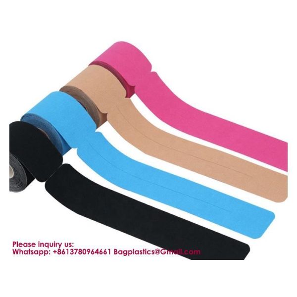 Cotton Precut Kinesiology Tape Waterproof Sports Strapping Tape For Physical Therapy Athlete Breathable Adhesive Physical Therapy Elastic Sport Athlete Training Kinesiology Tapes