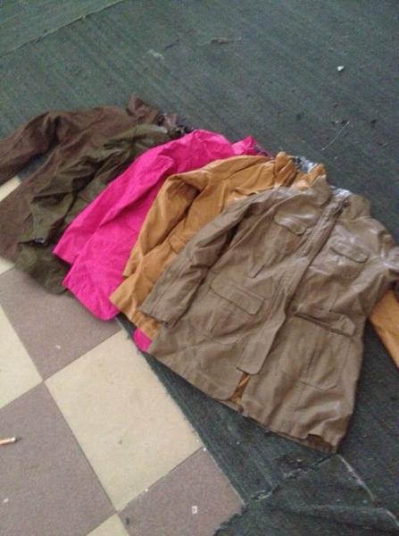 8818 Ladies fashion pu long jacket stock (coats,blouzes,tops)