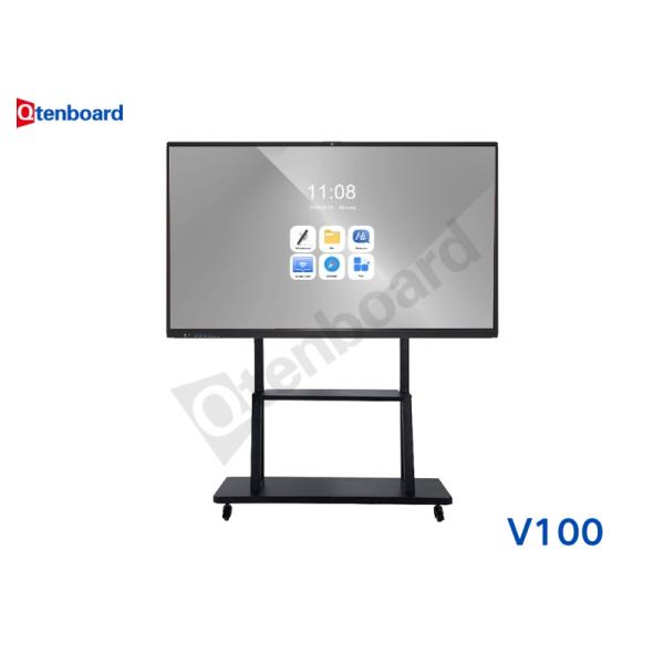 V100 Chip Interactive Whiteboard with 4K Resolution, 40 Touch Points, and Multi-OS Support for Seamless Collaboration