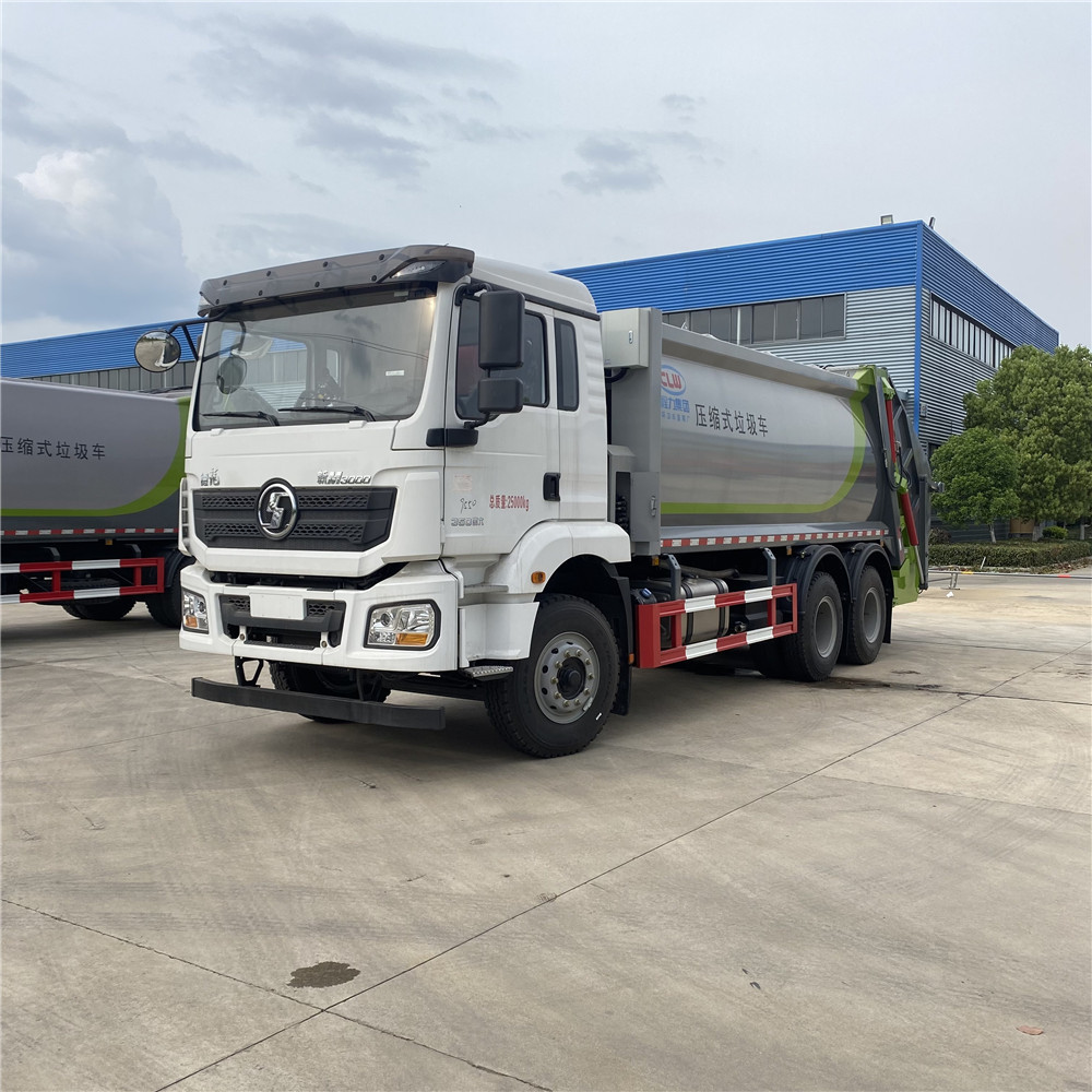 High Efficiency 20 Cubic Meter Rear Double Axle Compression Garbage Truck , Sanitation Waste Compactor Truck for Global Export