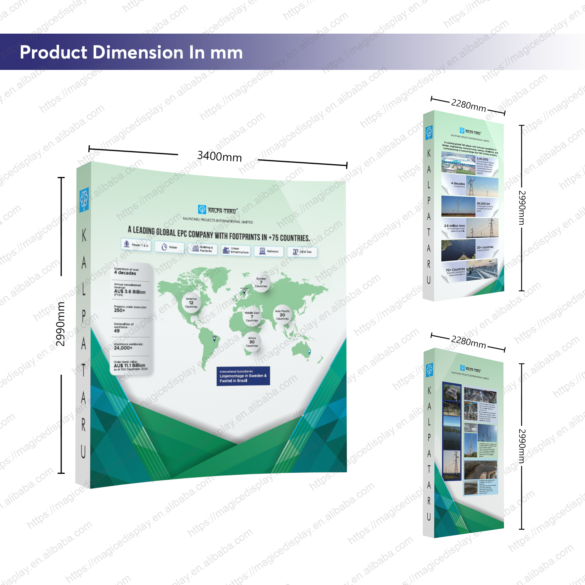 Trade Show Booth Portable 10x20ft Pop Up Display Backdrop Banner Stand Exhibition Counter Lightweight Durable with Customizable Graphics