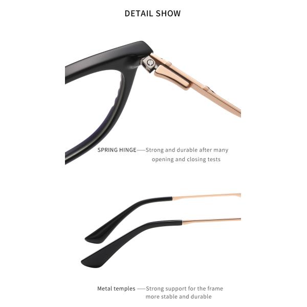 Handmade стекла металла ацетата обрамляют свет Unisex квадрата анти- голубой