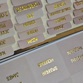 3D Letter Bible Index Tab Custom Designs Durable For Wide Range Application