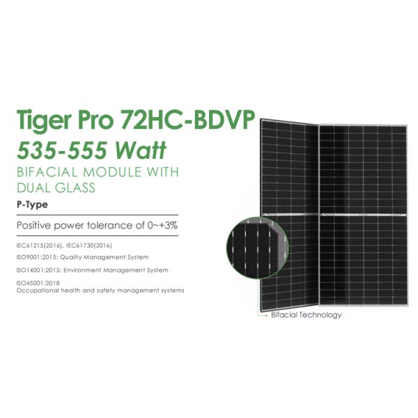 535W 540Wp 545Watts Jinko Solar Power Panel 400W 500watt 550w Jinko Solar Panel Tiger Pro JKM550M-72HL4