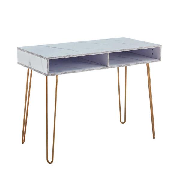 tabela de console do Mdf da tabela da beleza do quarto 42.33lb com pés resistentes do metal de Glod