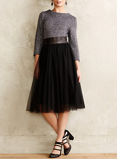 Women Black Midi Skirt