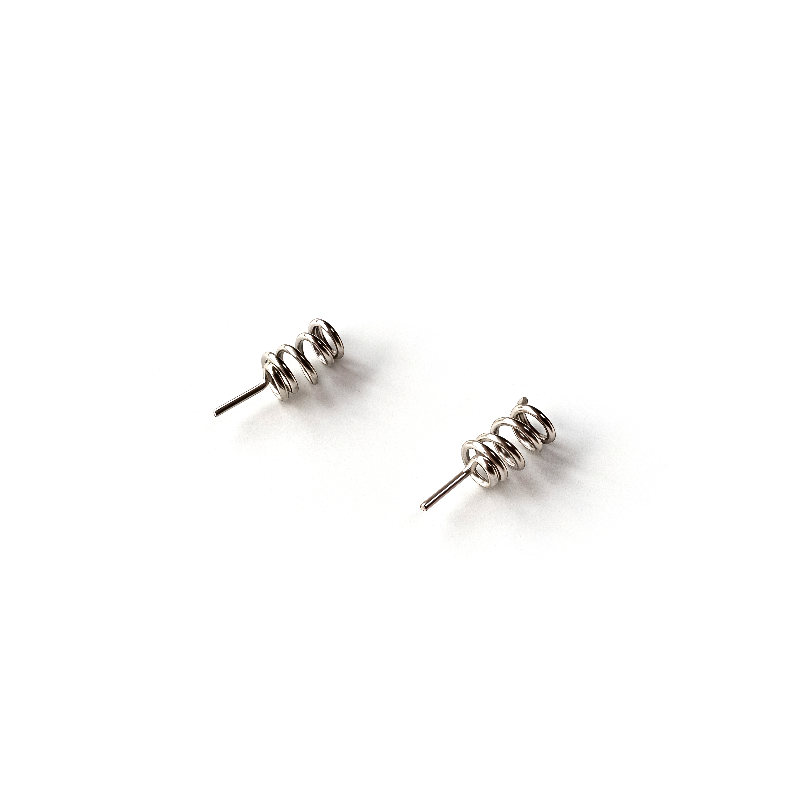 Single Pin Touch Spring 304 Stainless Steel Nickel Plated Micro Capacitive Touch Spring 0.7mm Wire for Electronic Touch Control Components