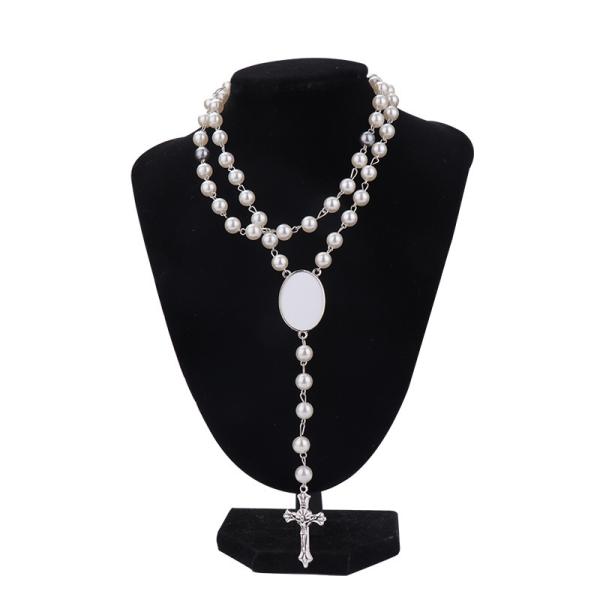 DIY Photo Insert Sublimation Rosary Beads Necklace Custom Rosary Necklace
