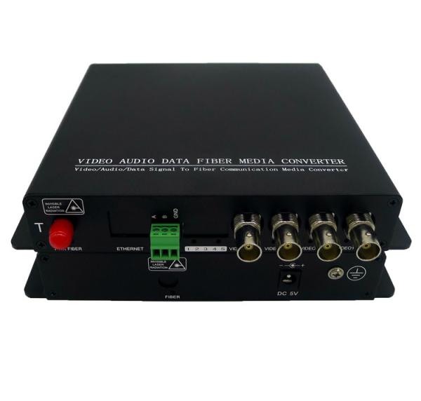 CCTV Cameras HD-SDI video signal to fiber converter,4-ch HD-SDI video with Gbe to fiber extender