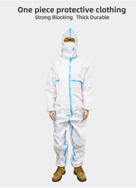 Breathable Disposable Medical Gowns Siamese Safety Suit Anti Virus Protective