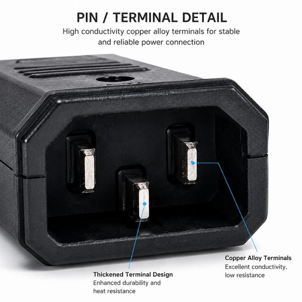 IEC 60320 AC Power Socket 10A 1500V Panel Mount for UPS Systems