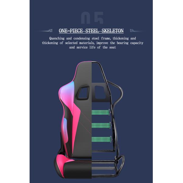 Flowing Light And Color Luxury PU Leather Racing Gaming Chair for Computer Gamer