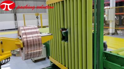 A bobina de cobre automática horizontal da alta demanda que envolve o PLC da máquina de embalagem controla elétrico conduzido