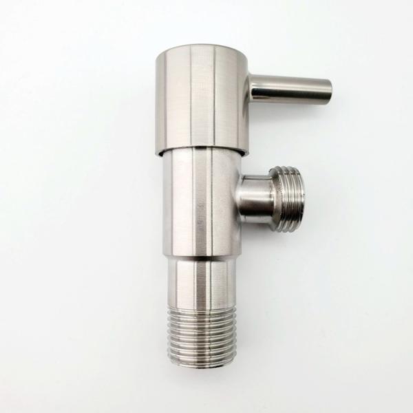 CE Single Way Stainless Steel Angle Stops Plated Brush Finishing
