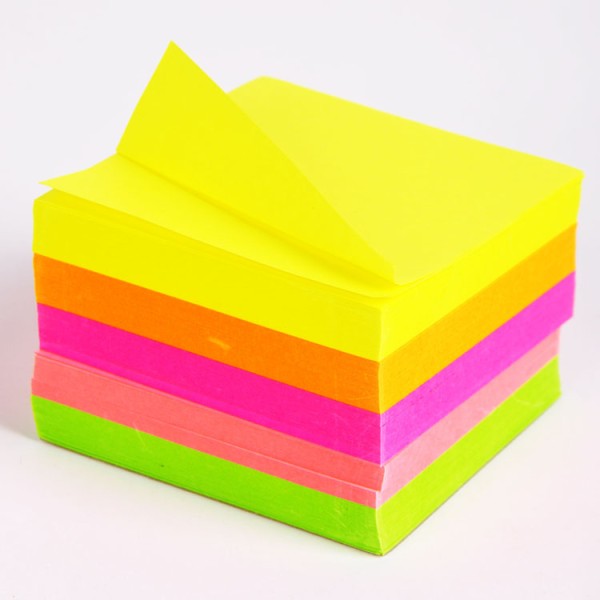 Fluorescent multicolor clear sticker wholesale office self-adhesive memo pad