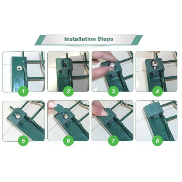 White Vinyl Coated Welded Wire Mesh Fencing Metal Mesh Fence Oxidation Resistance