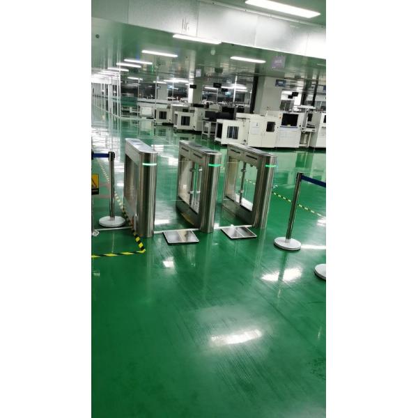 Weatherproof Glass Turnstile Swing Gate IP54 Advanced Communication Interface