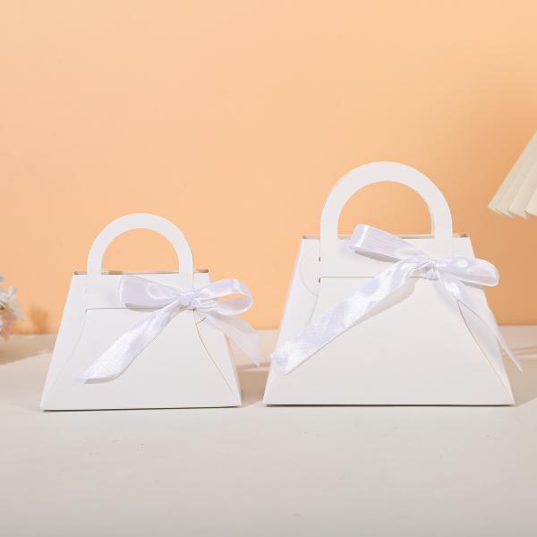 Ribbon Handbag Candy Biscuit Box Customized Graphic Pattern Small Candy Snack Packaging Gift Box
