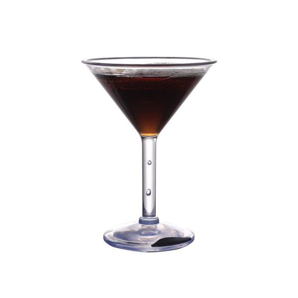 6oz Plastic Martini Glasses Unbreakable Crystal Clear Acrylic Cocktail Glasses