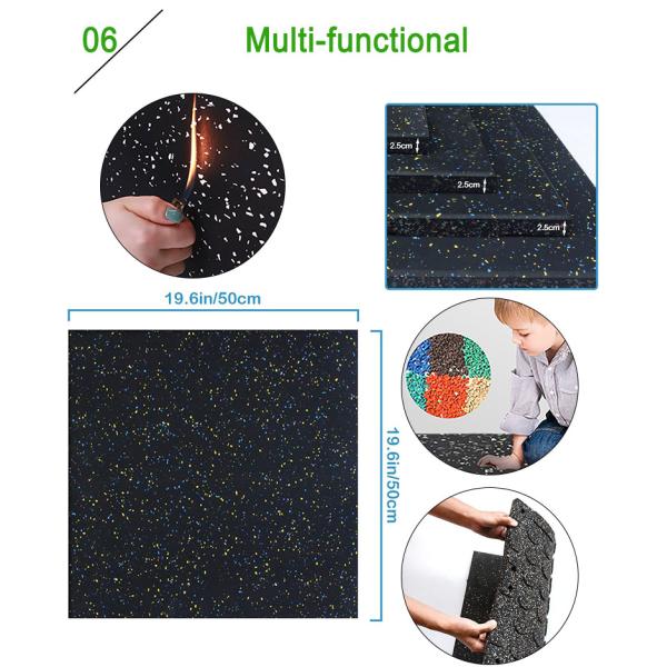 Rubber Outdoor Gym Floor Tile For Indoor Non Toxic Playground Rubber Flooring