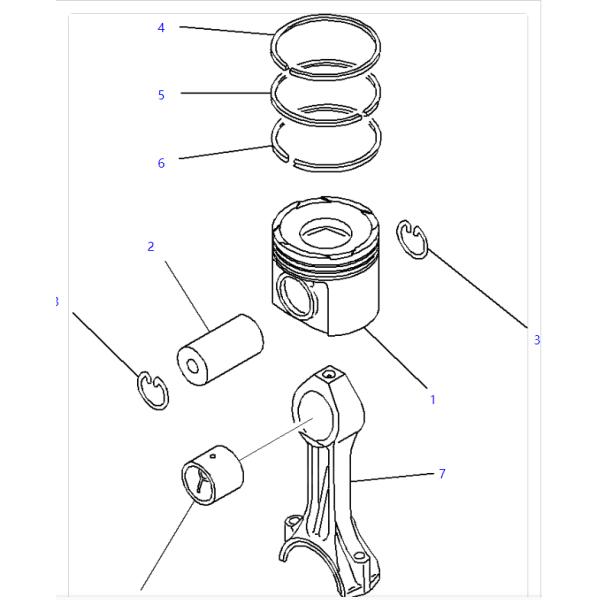 6162-33-2420 6162332420 Snap Ring Excavator Engine Parts For KOMATSU S6D170 S6D170E