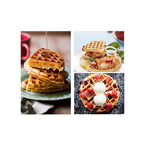 Single Head Automatic Rotary Commercial Belgian Waffle Pancake Maker with 1200W Power