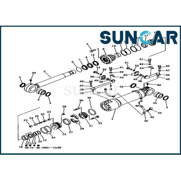 707-99-56310 Bottom Cylinder Seal Kit PC1000-1 Komatsu Heavy Machinery Oil Seal Repair Kits