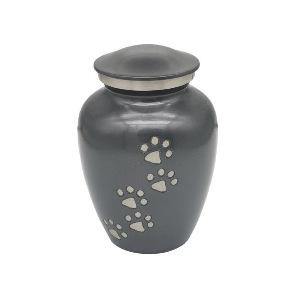Classic Cat Dog Pet Footprint Ashes Aluminum Alloy Memorial Metal Jar with Unique Designs